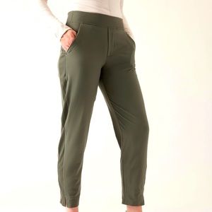 Athleta Brooklyn Ankle Pant 198671 Dark Green Sz 8 Petite